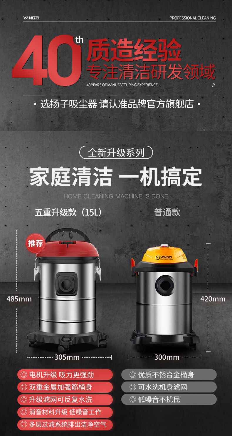 揚(yáng)子吸塵器102家用吸塵器(圖1)